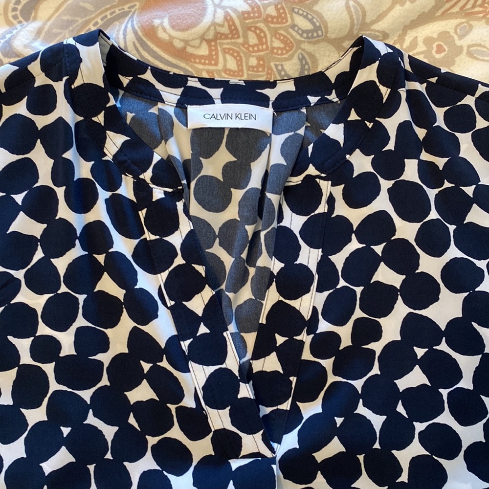 Calvin Klein Flutter Sleeve Blouse - image 2